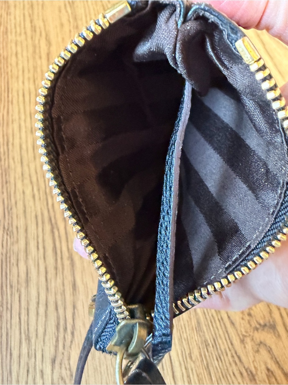 MCM Black Leather Keychain Coin Pouch - Picture 6 of 8